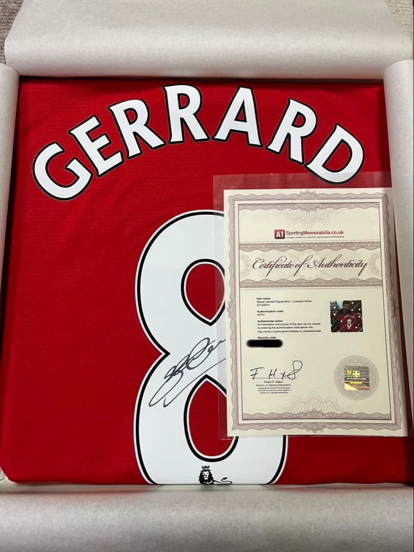 リヴァプール　リバプール　スティーブン・ジェラード　サイン入りユニフォーム リバプール スティーブン・ジェラード サイン入りユニフォーム