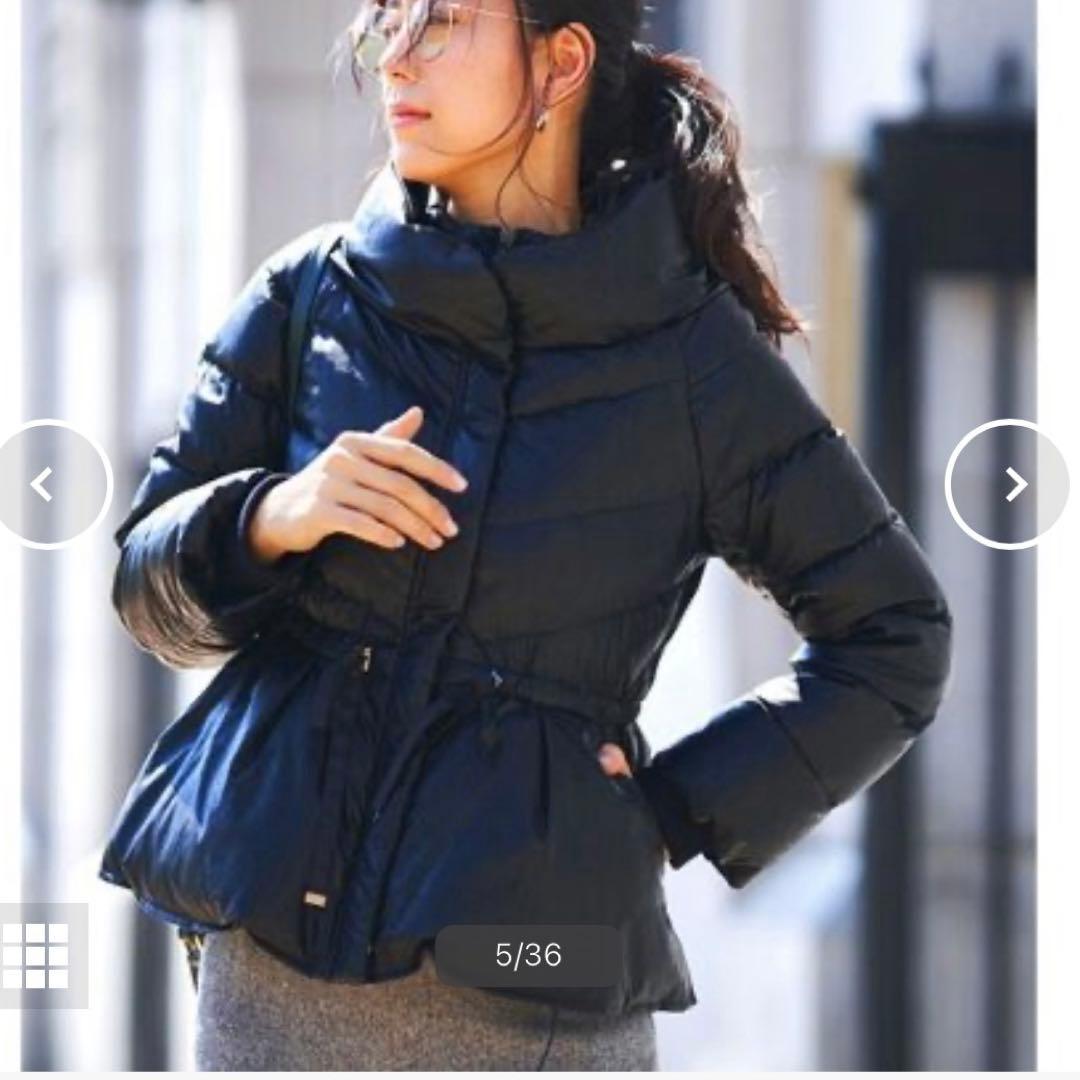 タグ付未使用】ルイルエブティック フェイクレザー ペプラムダウン