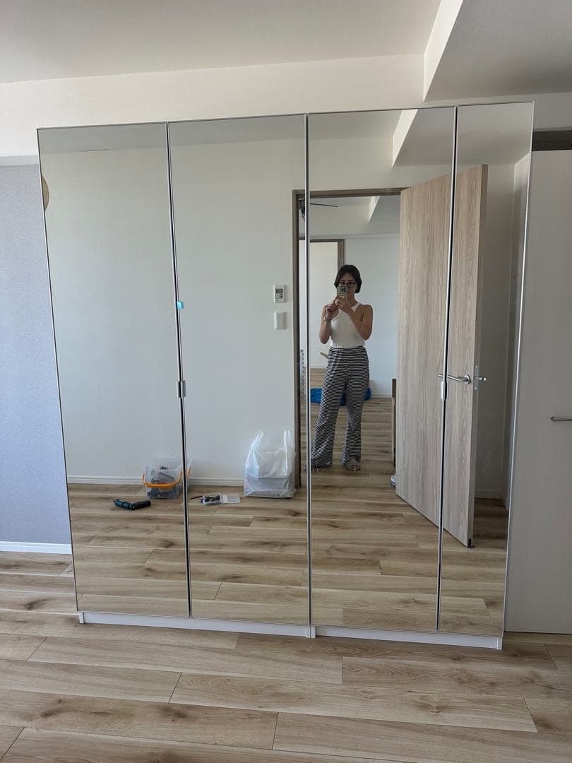 chocoさん専用送料込み☆IKEAミラー付きドレッサー幅100㎝ - メルカリ