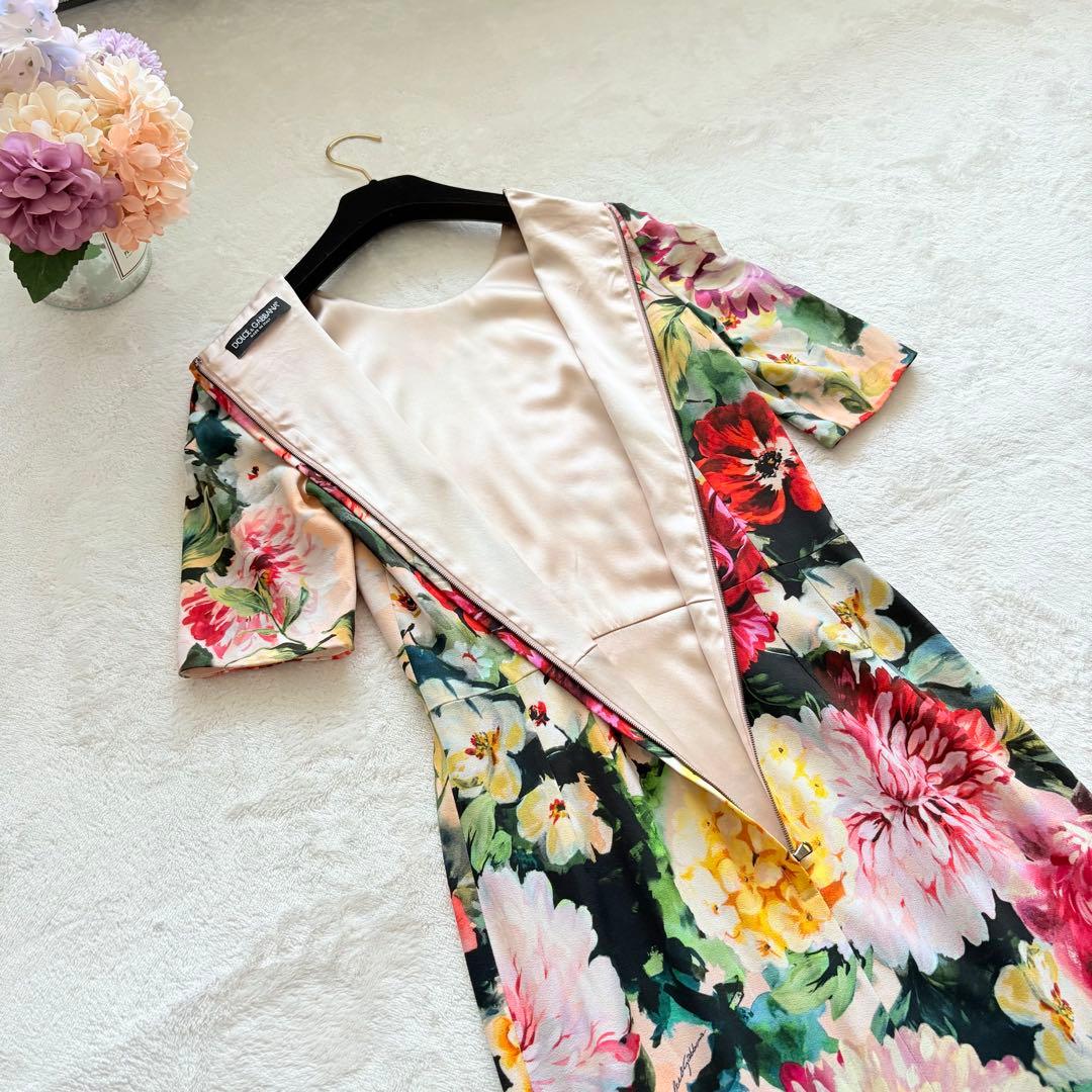 近年モデル 美品 ドルチェ&ガッバーナ 花柄ワンピース 36 フローラル