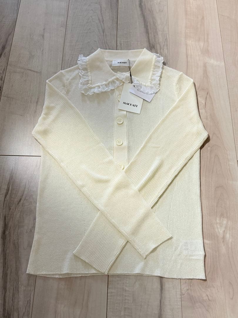 machatt frill color rib knit - メルカリ