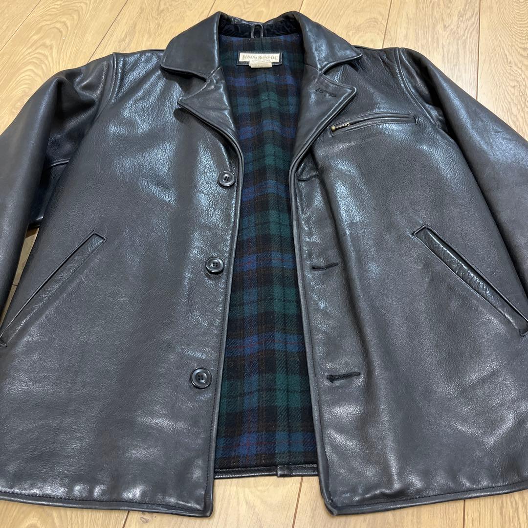 野村訓市着⭐︎90s Banana Republic レザーカーコート - メルカリ