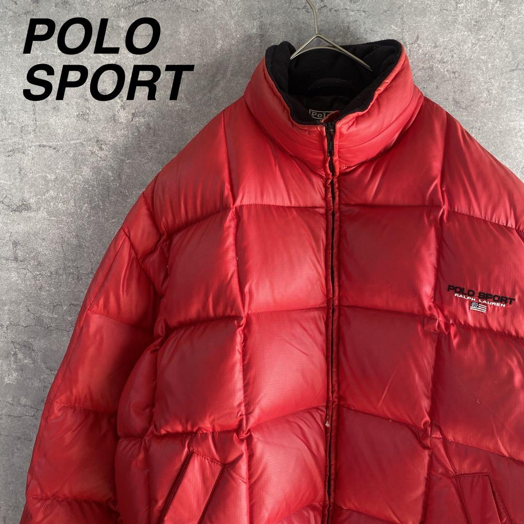 POLO SPORT 90sラルフローレンダウンジャケット 赤Lメンズ ab - メルカリ
