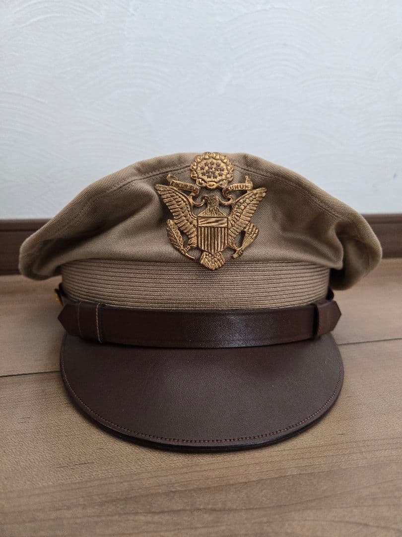 実物　米軍W.W.2型(1948年製)　士官制帽クラッシュタイプ　60cmサイズ Amazon.co.jp: WW2 米陸軍 航空軍 夏用 クラッシュキャップ 制帽 帽子