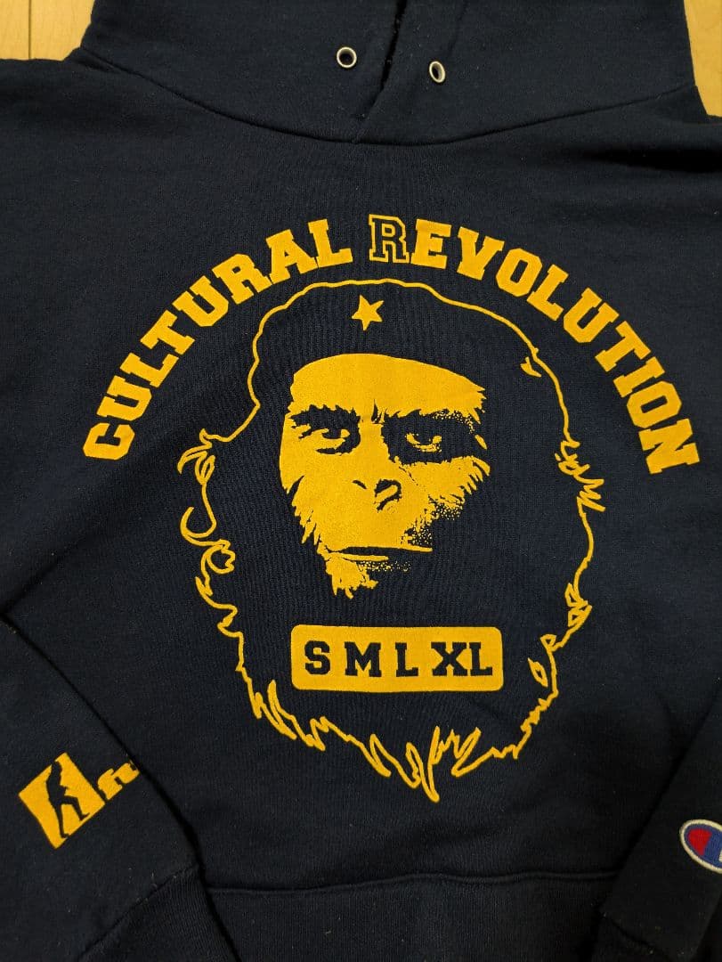 90's fuct×championパーカー スウェット 猿の惑星XLネイビー - メルカリ