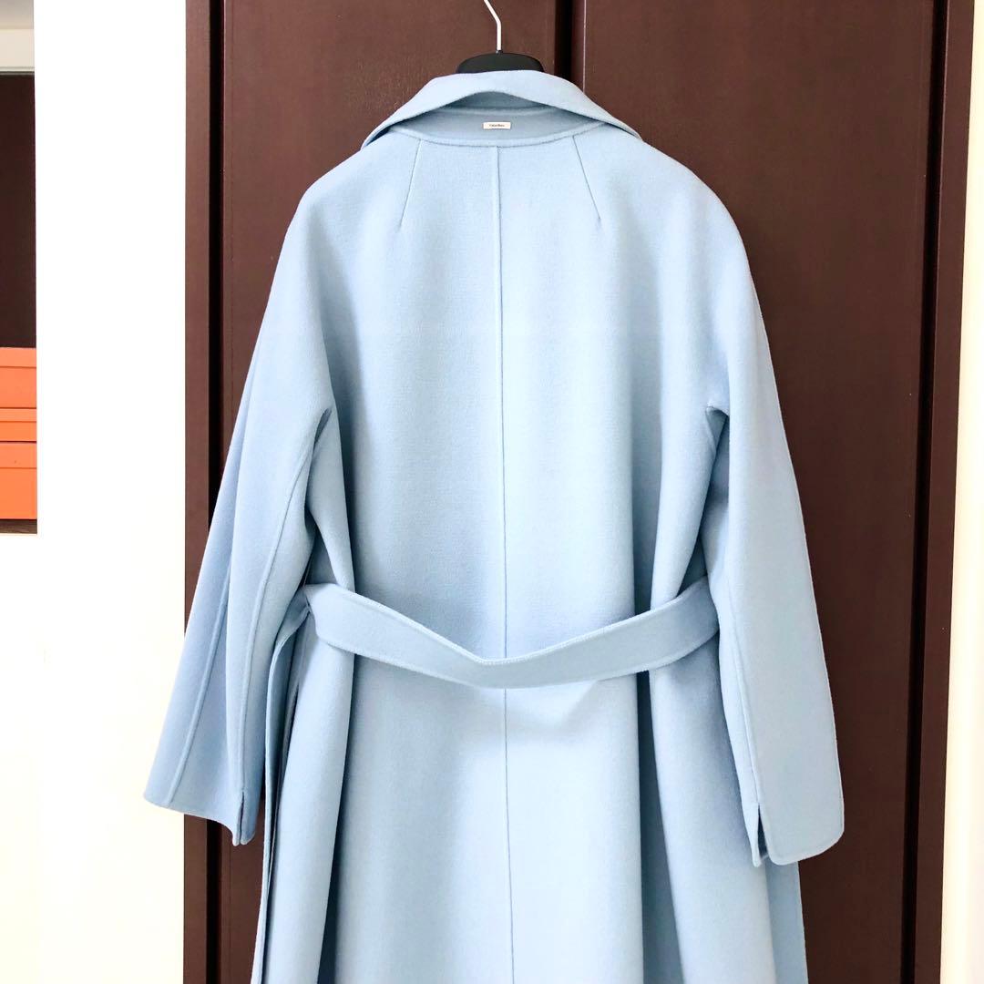 極美品‼️【マックスマーラ】希少44サイズ ライトブルークチート