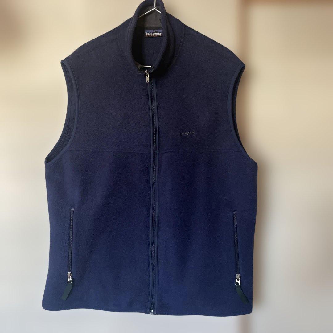patagonia Synchilla ベスト XL ネイビー Patagonia Synchilla Vest Mens XL Navy Blue Fleece Full Zip Citi