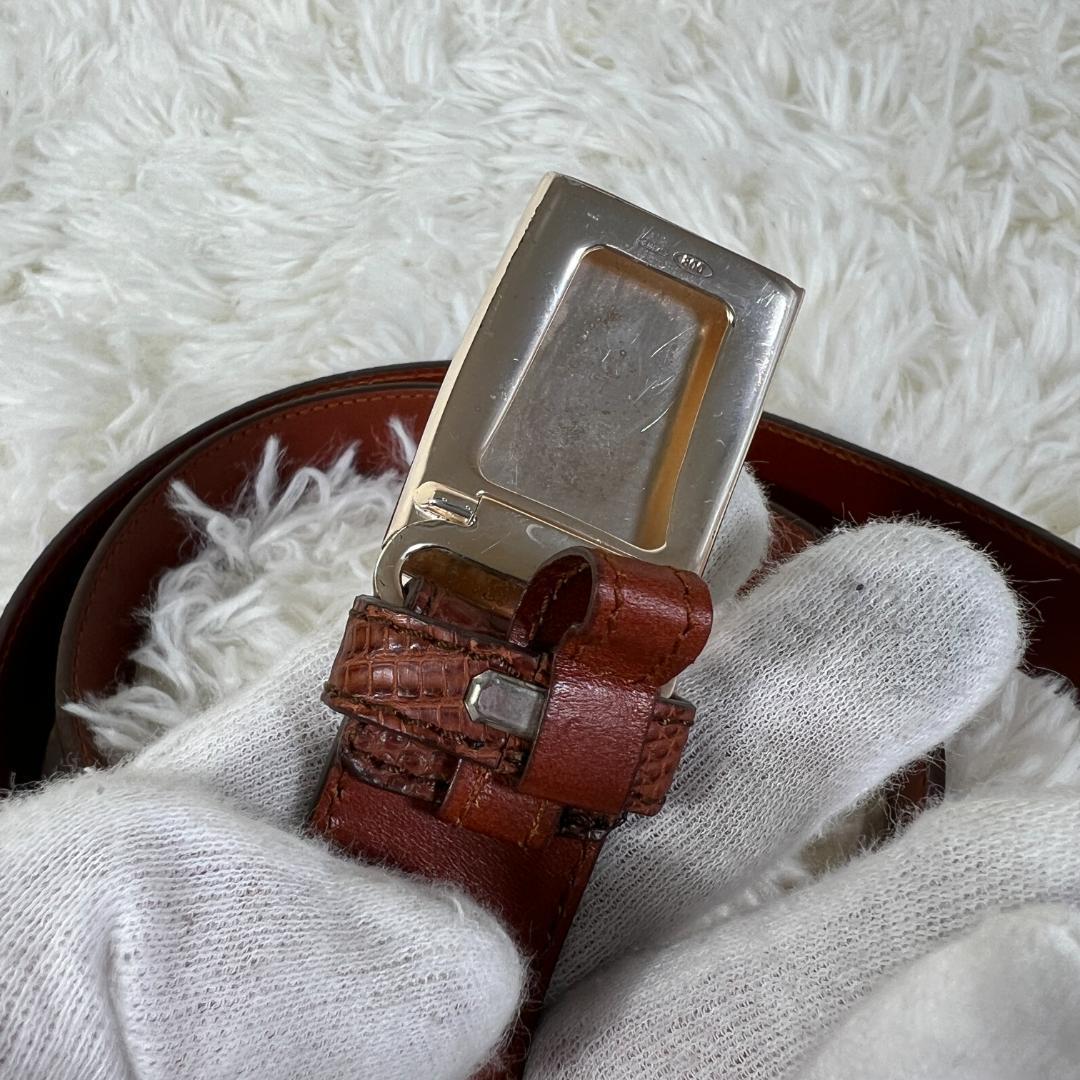 ブルネロクチネリ カーフベルト 銀800バックル シルバー Silver - メルカリ