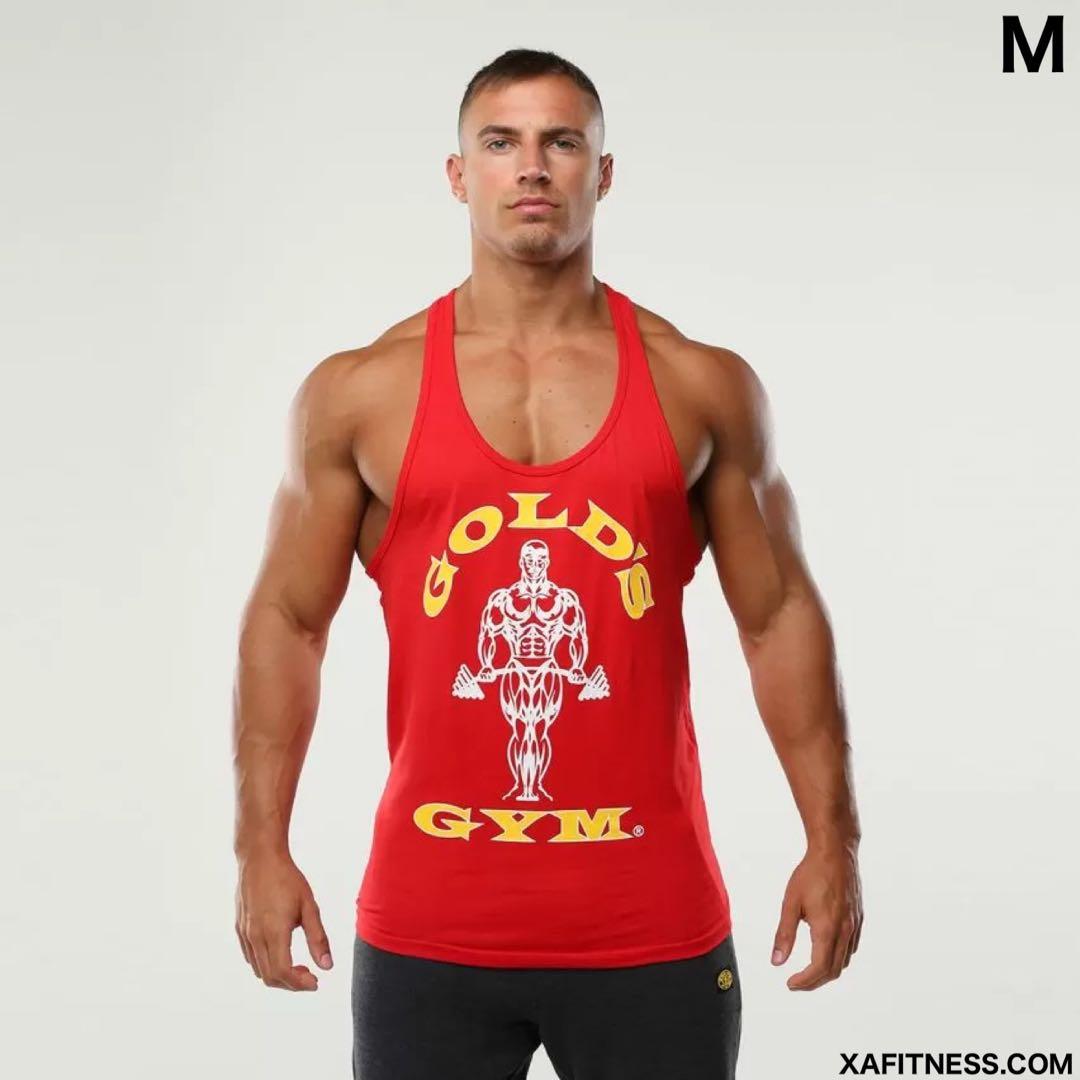 ゴールドジム タンクトップ レッMサイズ - メルカリ
