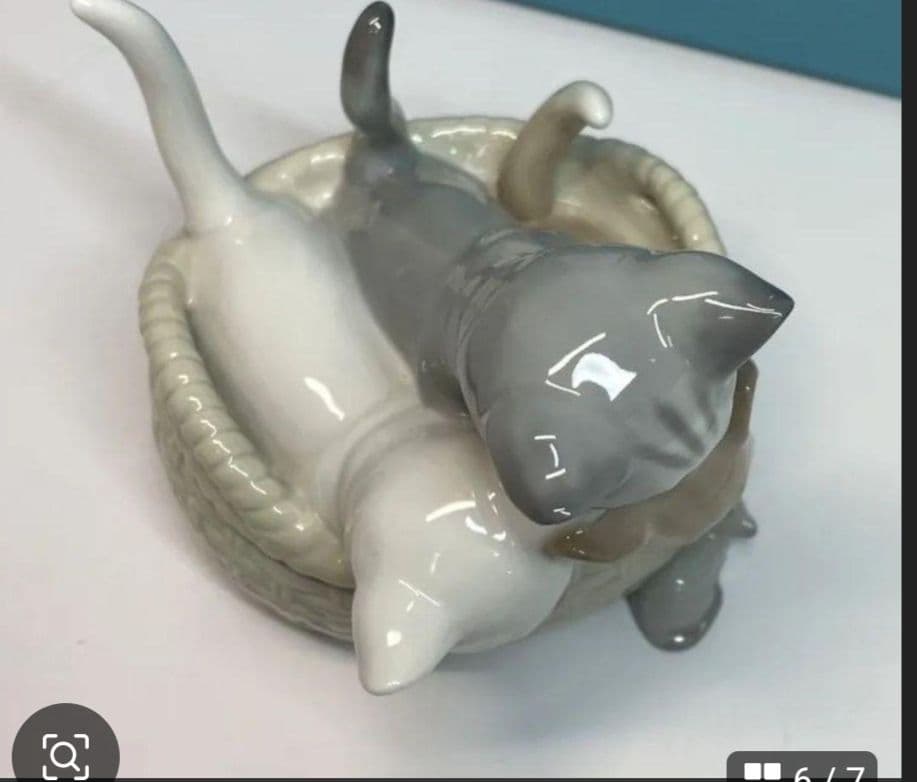LLADRO リヤドロ 見いつけた 猫 フィギュリン 置物