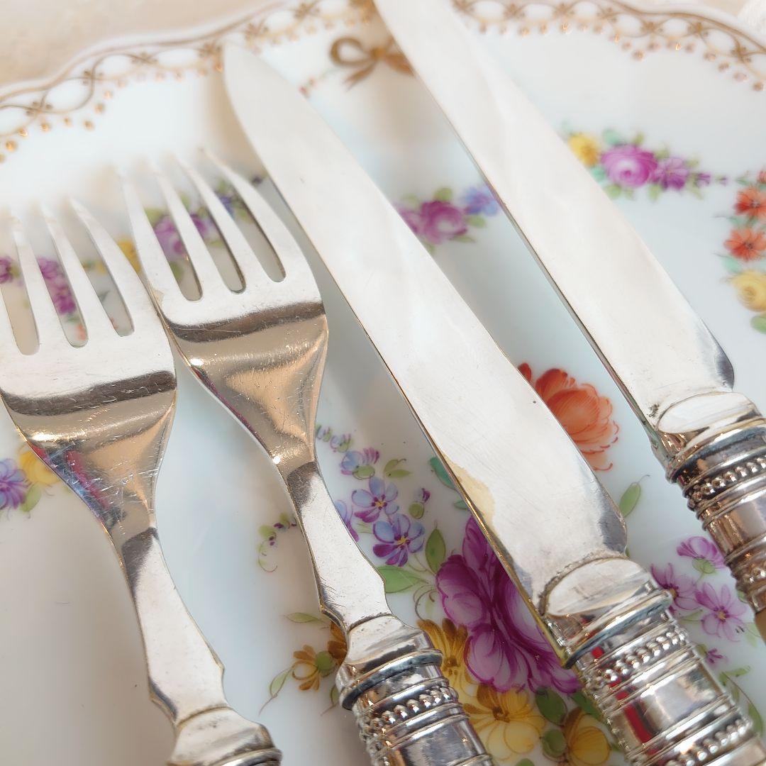 白蝶貝 デザートカトラリーセット ナイフ フォーク マザーオブパール