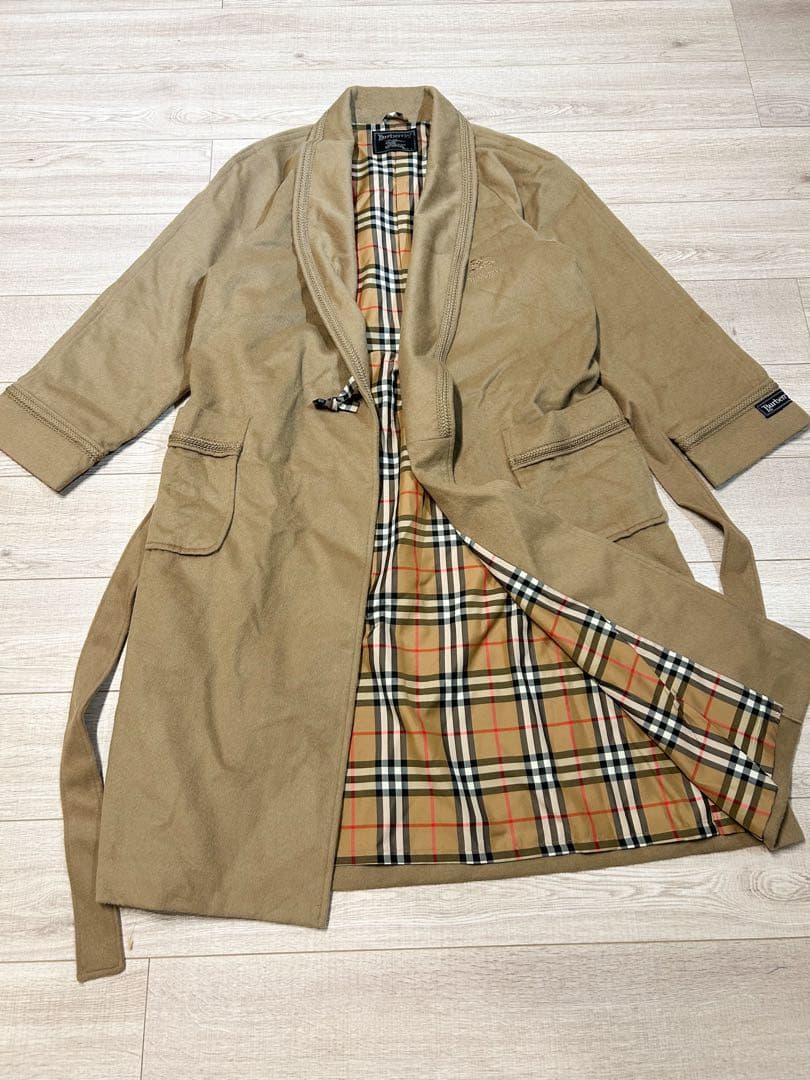 Burberrys バーバリー ガウンコート L ノバチェック カシミヤ混 - メルカリ