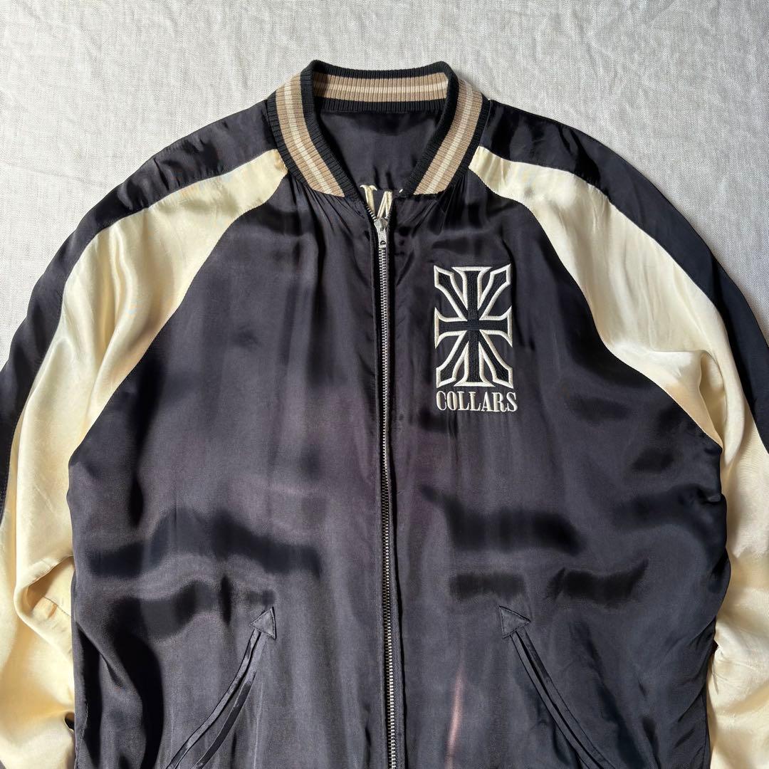 グッドフェード】skullworks×COLLARS スカル スカジャン 刺繍 - メルカリ