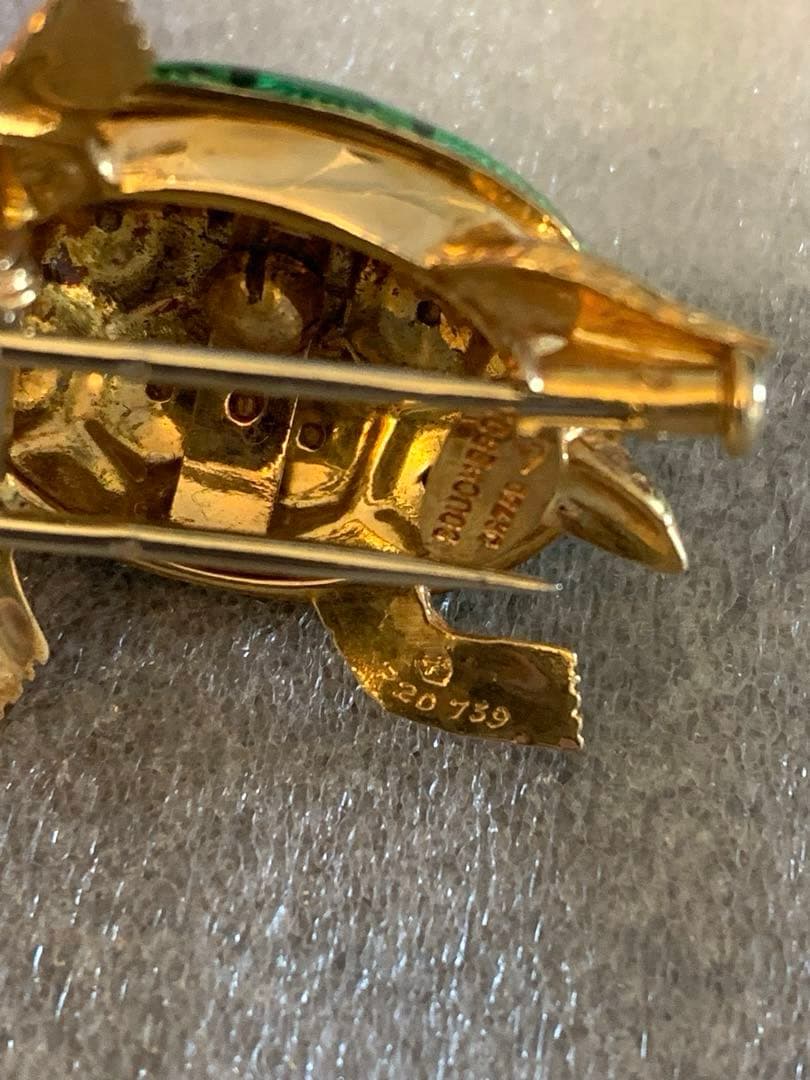 希少☆BOUCHERON☆ブシュロン 亀タートル ヘキサゴン ブローチ - メルカリ