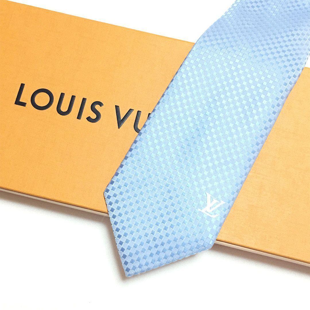 未使用級 ルイヴィトン Louis Vuitton ネクタイ シルク ダミエ - メルカリ