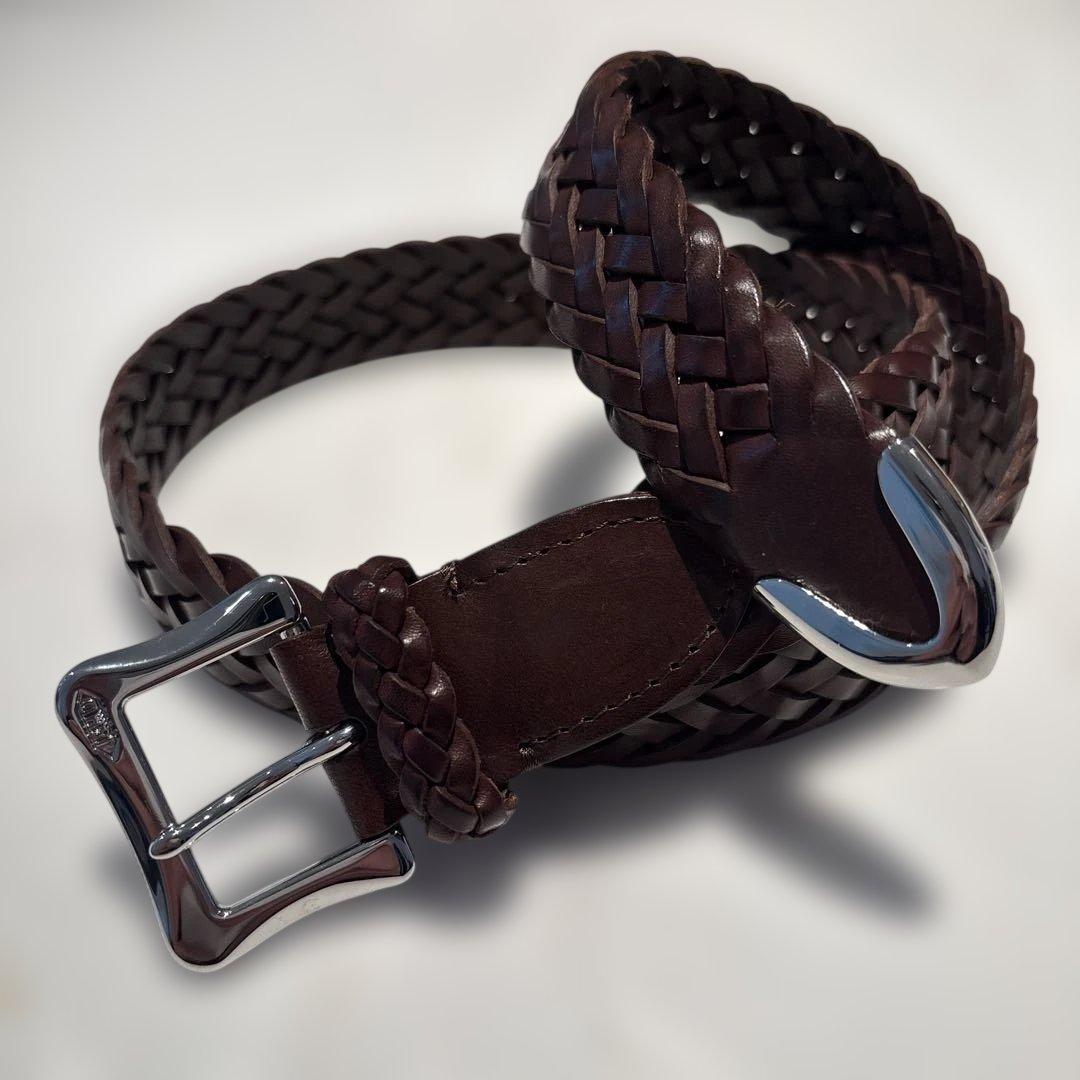 J&M Davidson／メッシュベルト／ブラウン／30/75