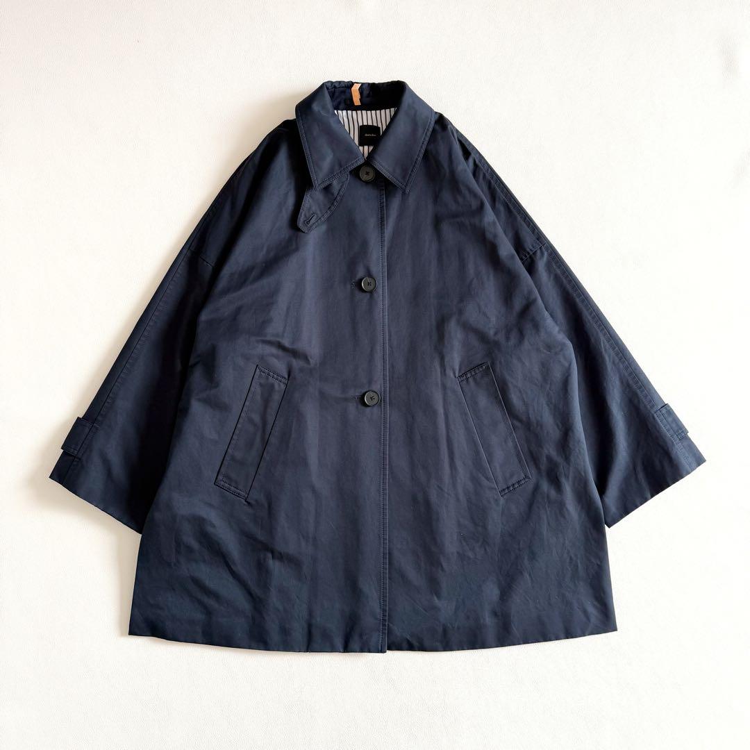 美品 25SS スピック&スパン T/Cギャバジンステンカラーコート 36