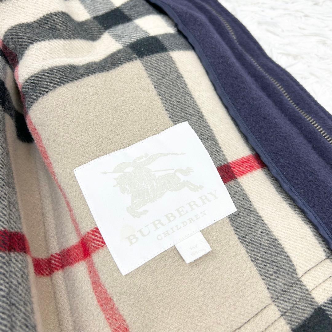 バーバリーチルドレン ダッフルコート 14Y 164cm ネイビー メガ