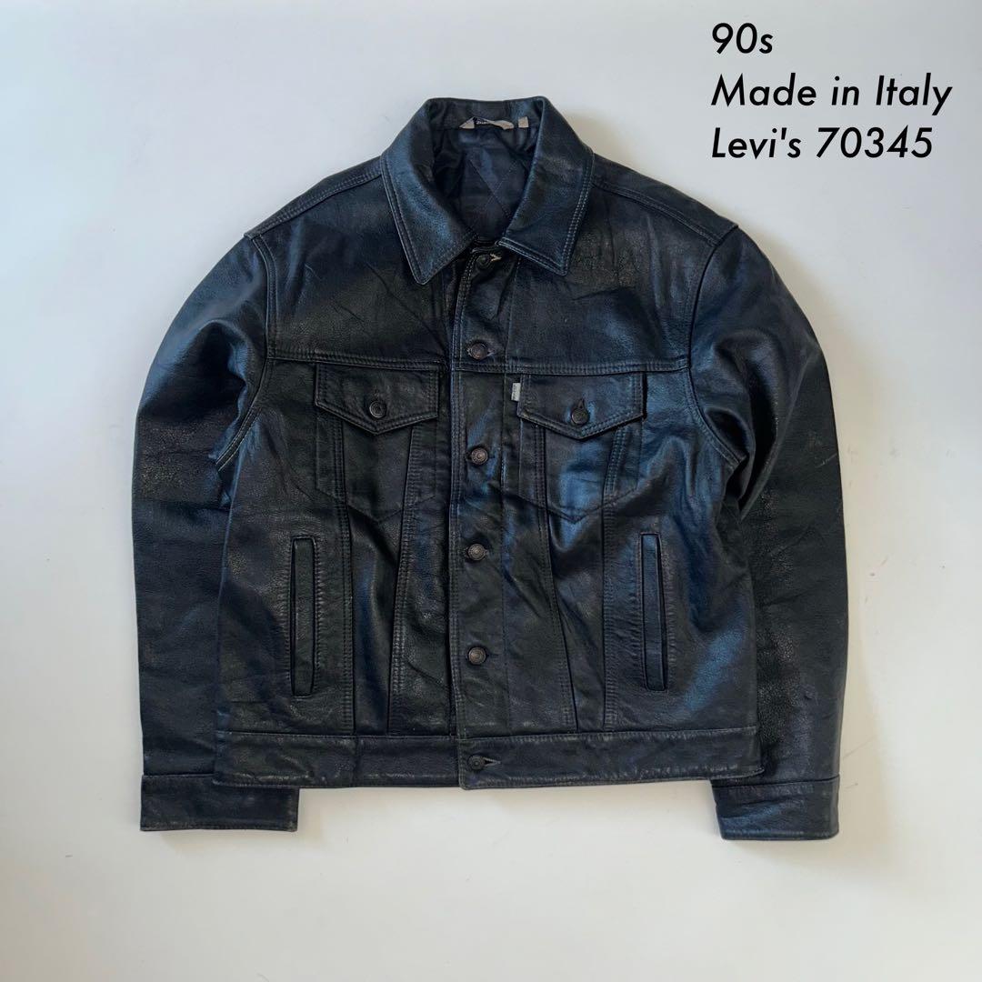 90s イタリア製 リーバイスレザートラッカージャケット Levi's