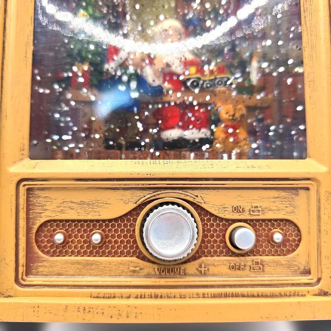 す*ん様 ☆値下! レトロテレビ型 クリスマス音楽＆雪舞仕掛