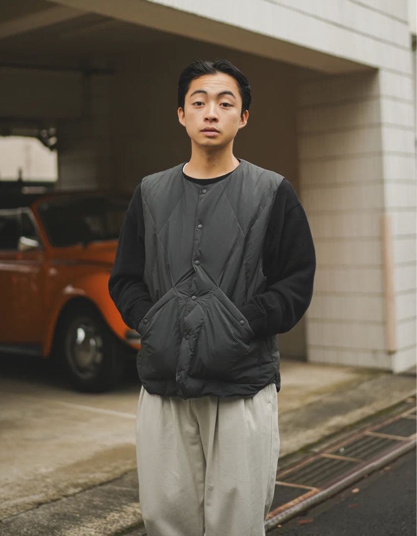 bonbonで購入 クルーネックダウンベスト - メルカリ