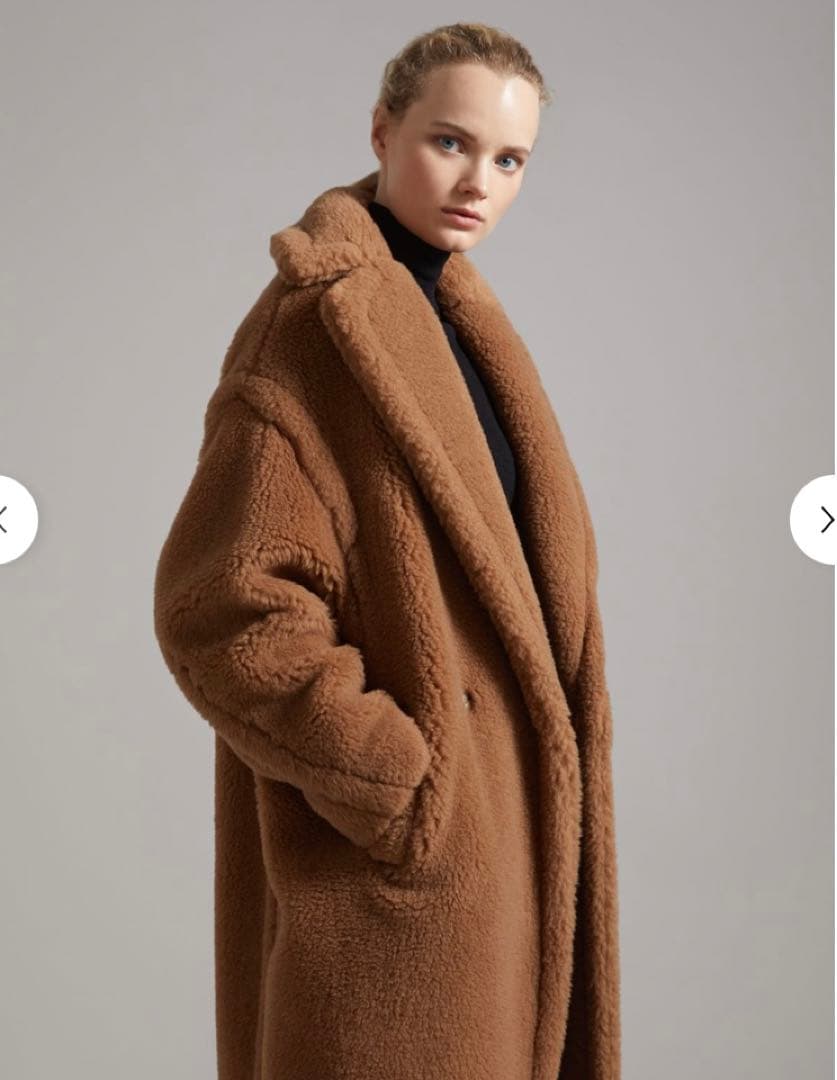 正規品◾️MaxMara マックスマーラ テディベアアイコンコート キャメル