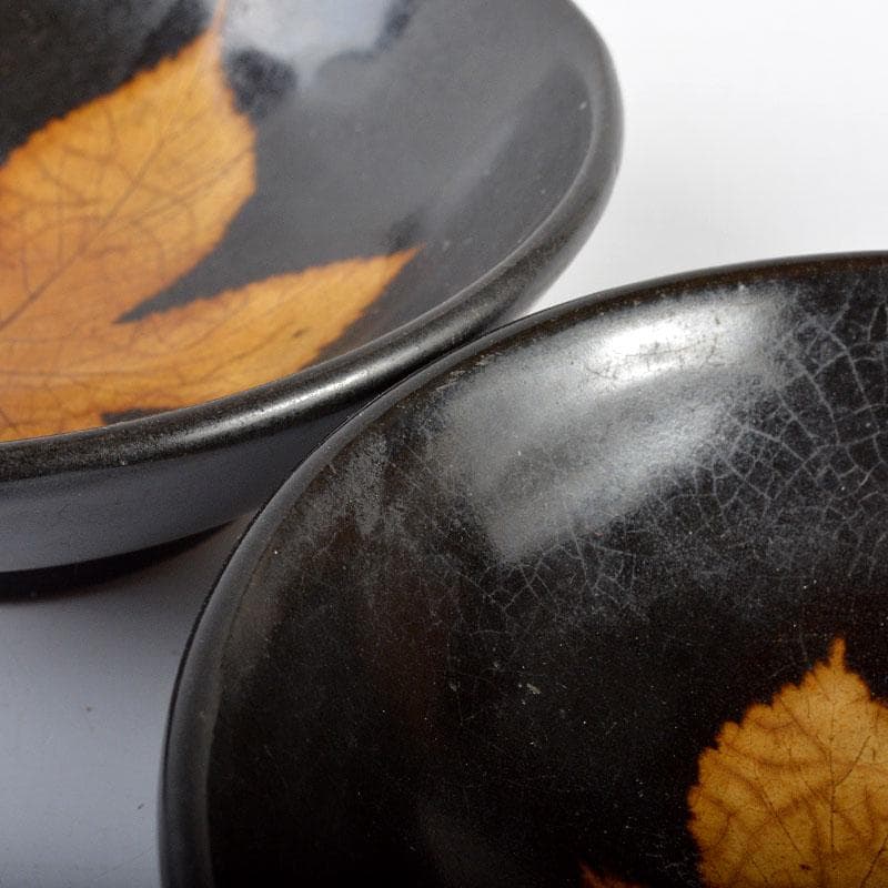 中国 南宋 吉川窯 木葉天目碗 一對 C R4467 - メルカリ