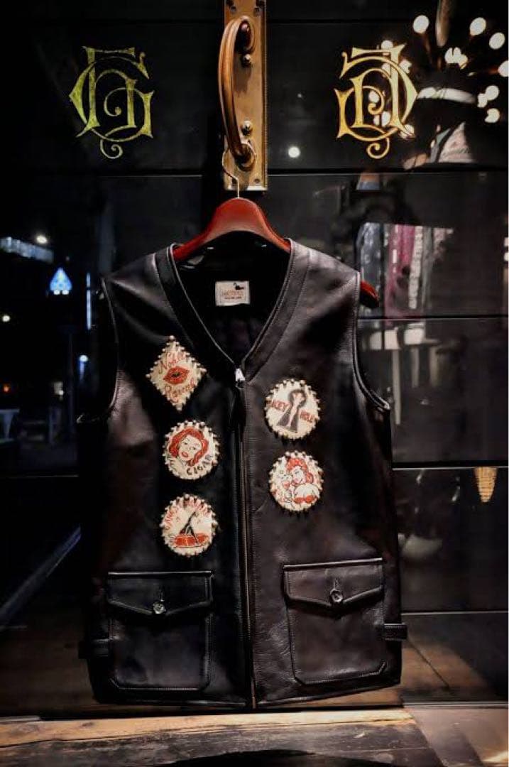 ギャングスタービル レザー ベスト ブラック M - メルカリ