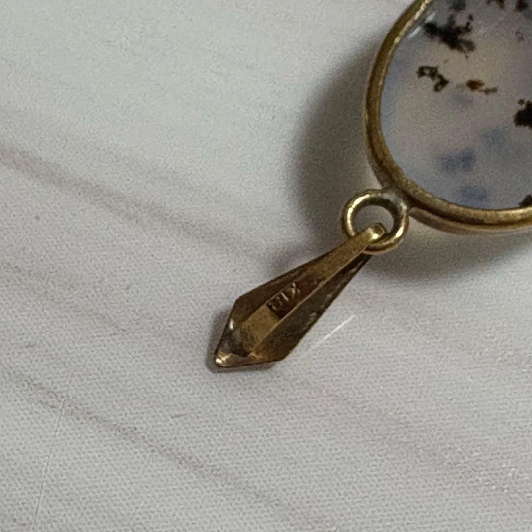 k18アケイト天然石チャーム