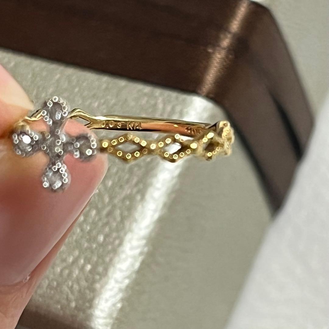 アガット agete K14 ダイヤモンドリング 9号の通販はau PAY マーケット