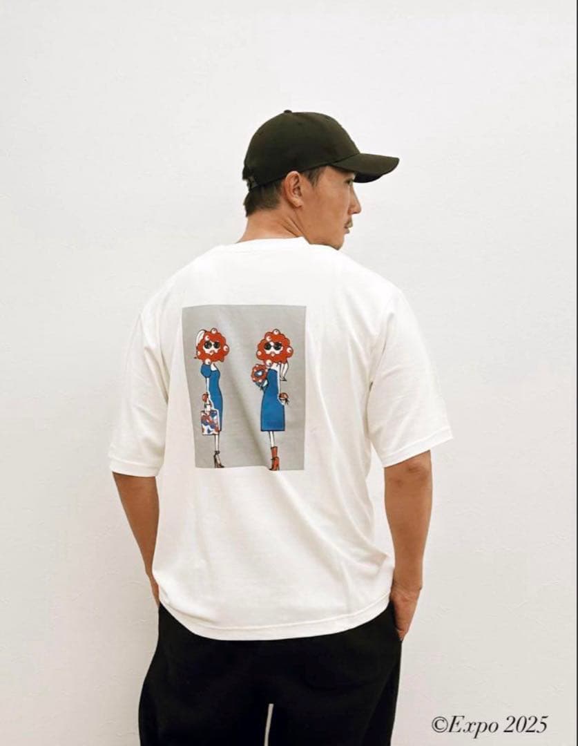 Mサイズ ミャクミャク 三浦大地 コラボTシャツ 万博限定 和紙糸Tシャツ