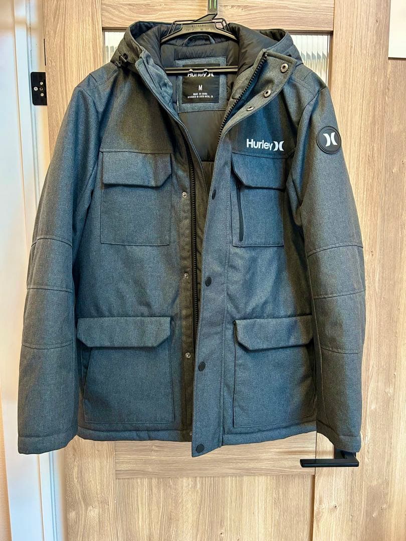 Hurley ハーレー グレー ダウンジャケット - メルカリ