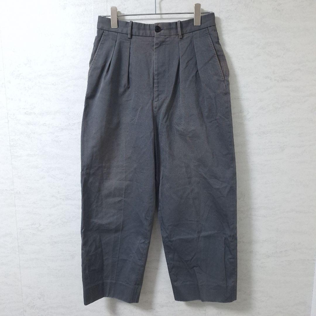 steven alan 2タック テーパードパンツ チノパン ワイド グレー - メルカリ