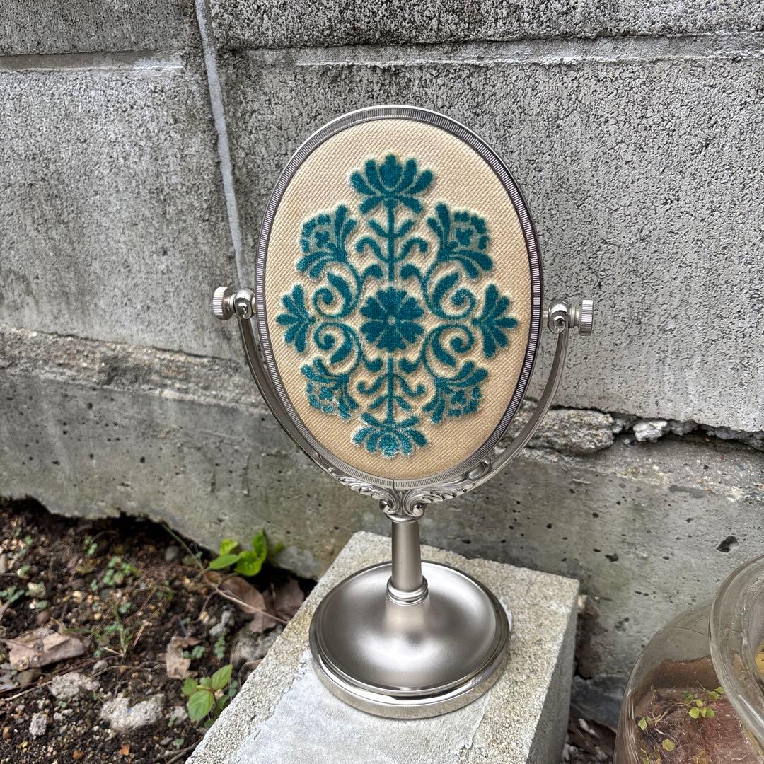 資生堂 スタンドミラー 鏡 花椿 SHISEIDO 昭和レトロ 記念品 化粧