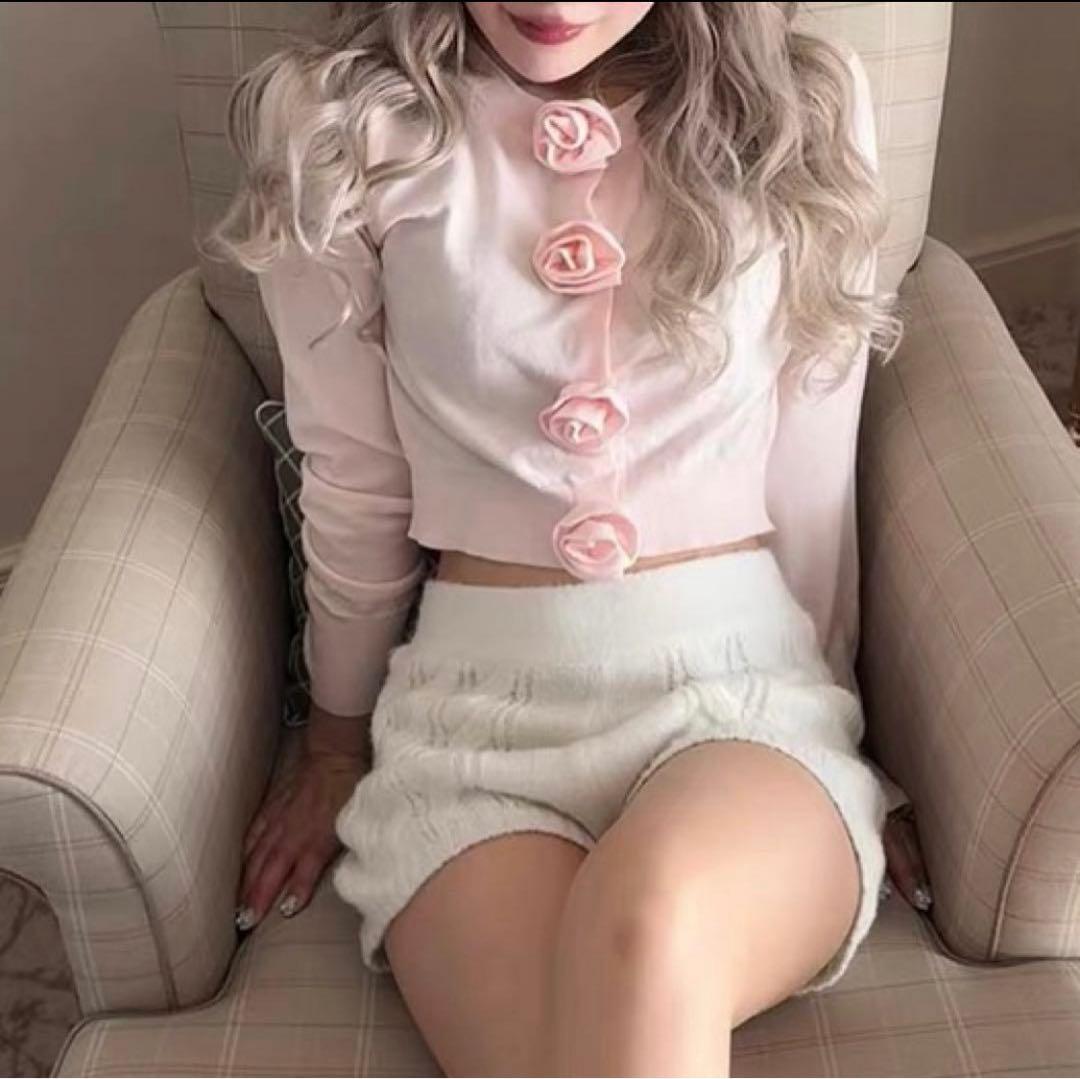 treatürselfニットカーディガン ピンク - メルカリ