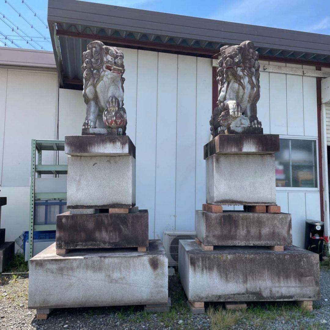 引き取り限定 狛犬 子供 玉付き 特大 石像 台付き 1対 楽天市場】【送料無料】狛犬(単品販売)【無病息災】【家内安全】と言