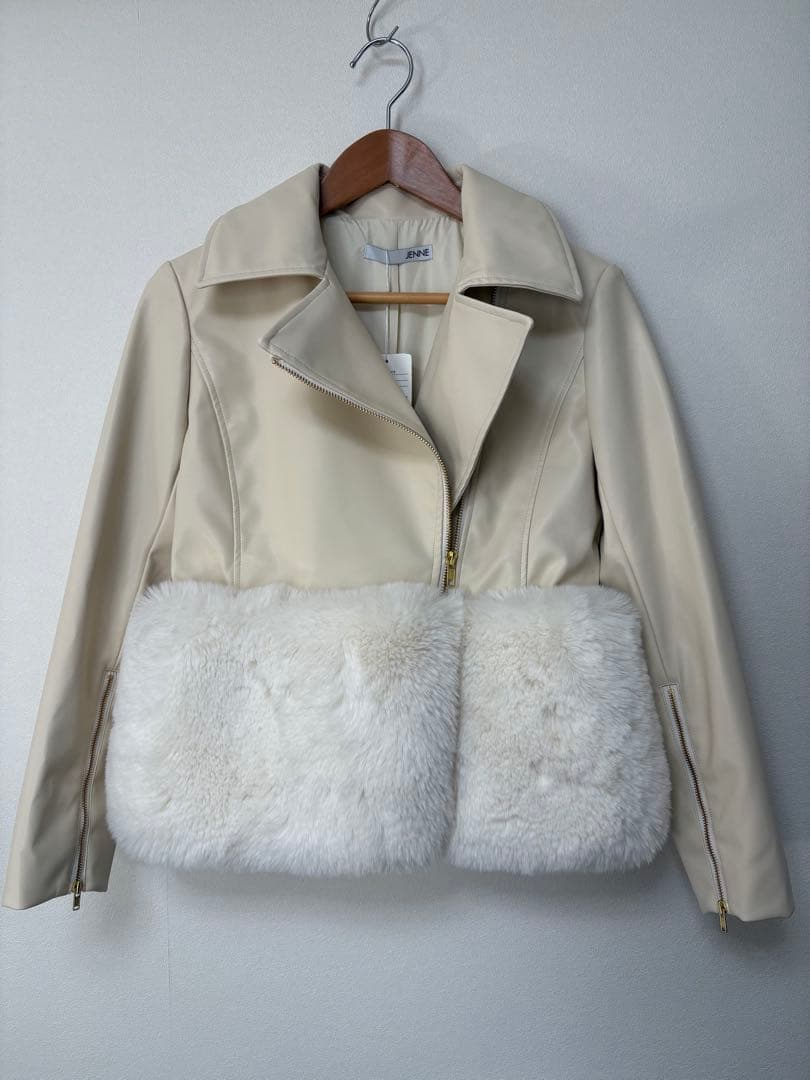 JENNE(ジェンヌ) エコファードッキングジャケット ホワイト Sサイズ エコファードッキングジャケット｜JENNE(ジェンヌ)公式通販：パリ