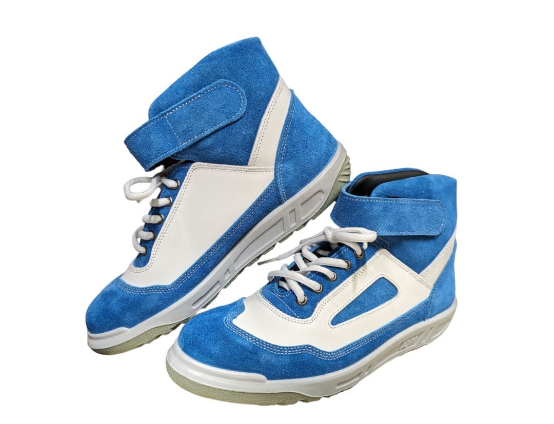 青木安全靴コバルトブルー×ホワイト