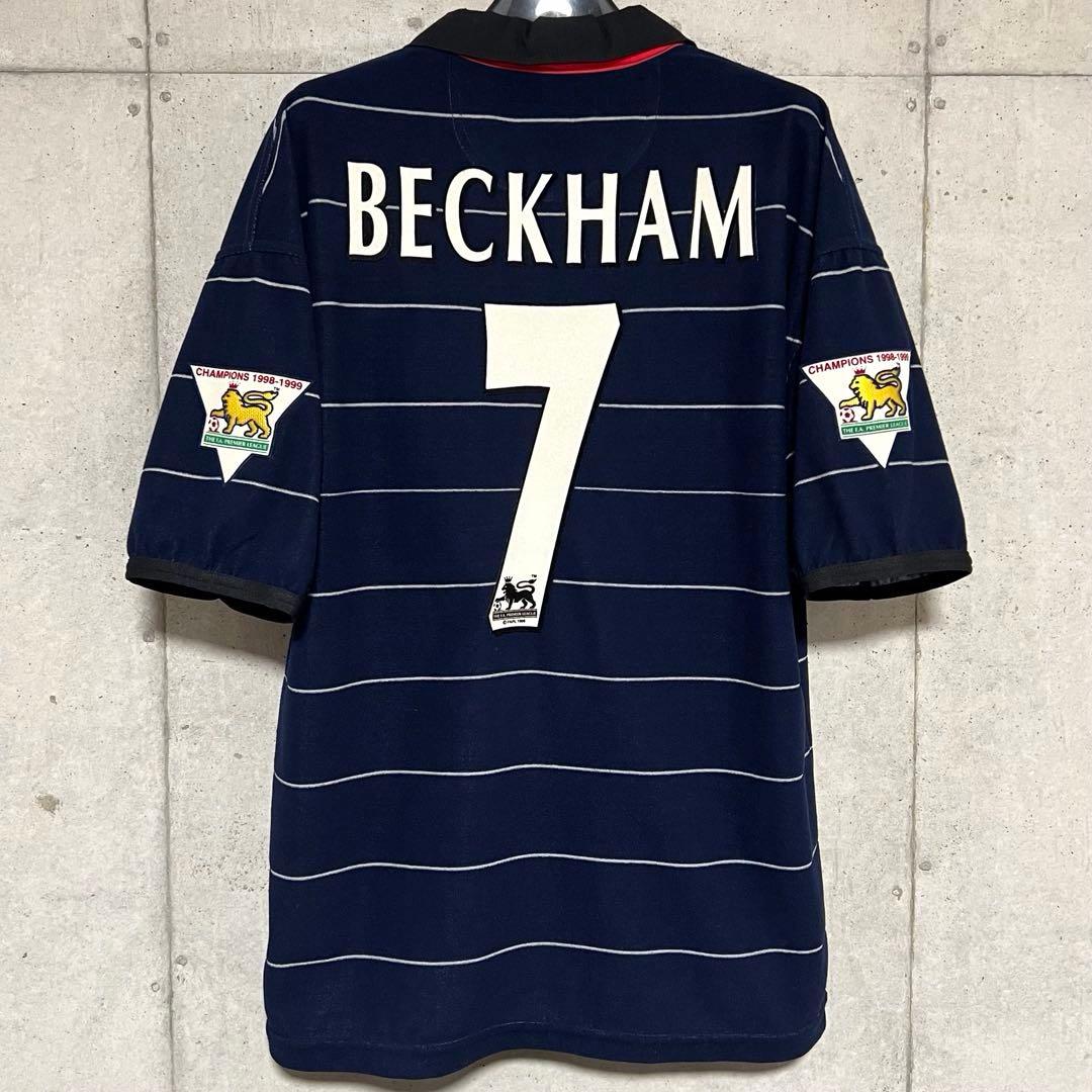 極美品！】99/00 マンチェスター・U ♯7 ベッカム【Mサイズ】パイル地