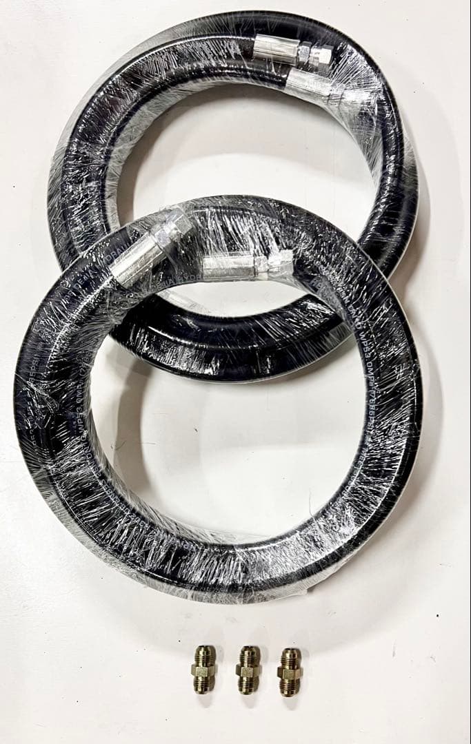 ハイドロ　#6ホース 2m×４本　#6オス×#6オス 3個 SIXTHcomponentsの外径31.6mmのハイポリッシュゴールドシートポスト