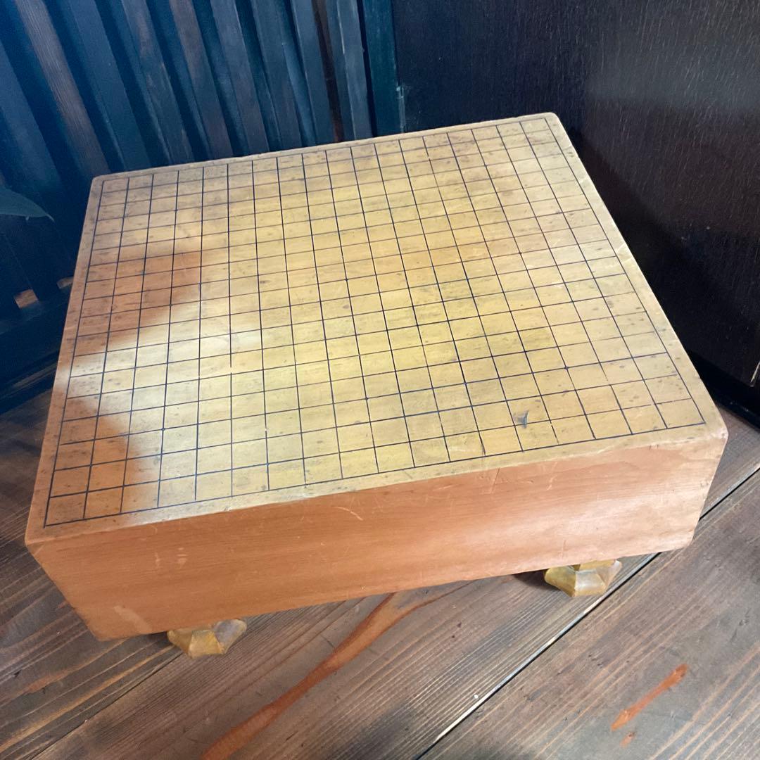 囲碁盤 あし付 へそ付 天然木 脚付 脚付き ヘソ付 天然木 碁盤 囲碁