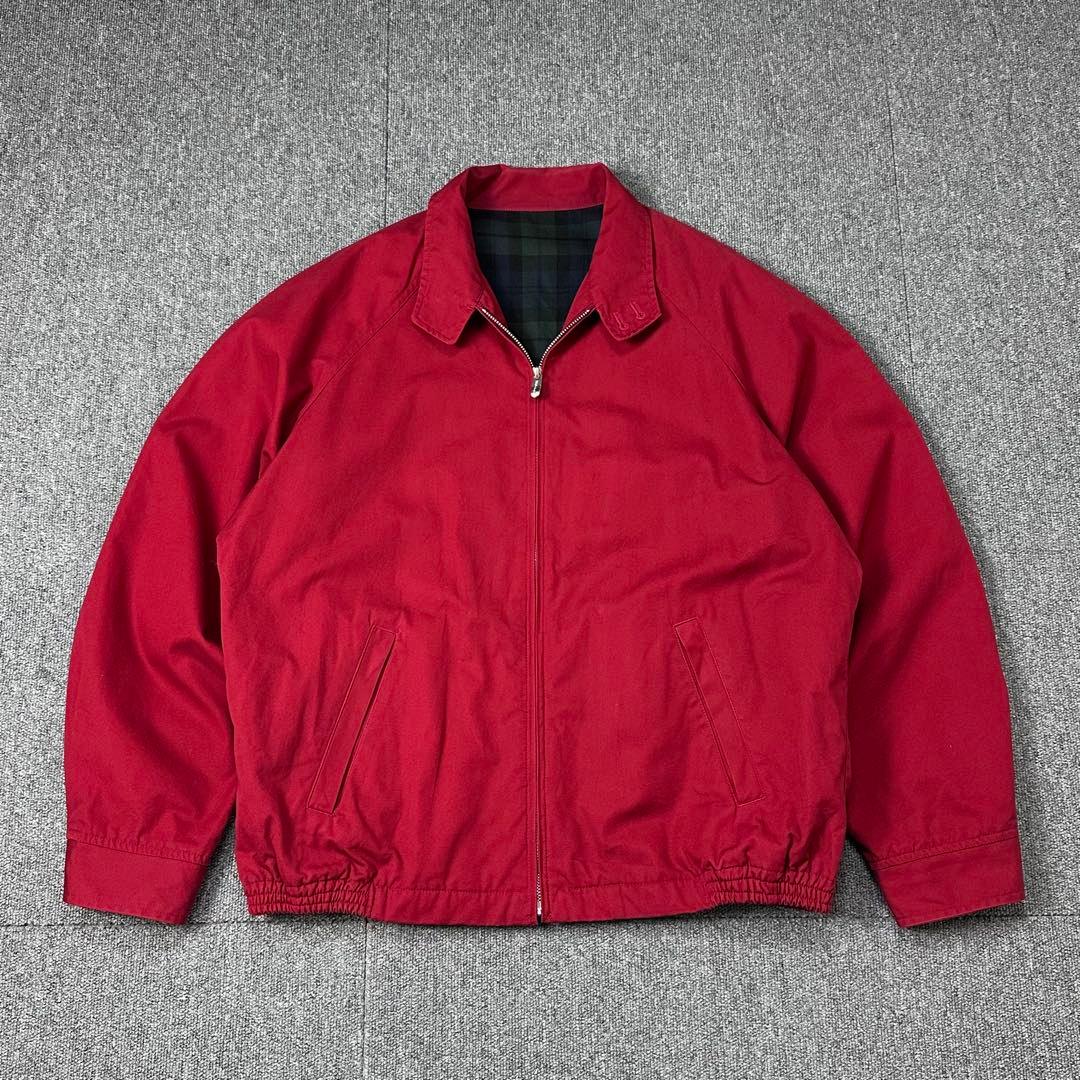 VAN JACKET ドリズラー ハリントンジャケット 赤 ビッグロゴ刺繍