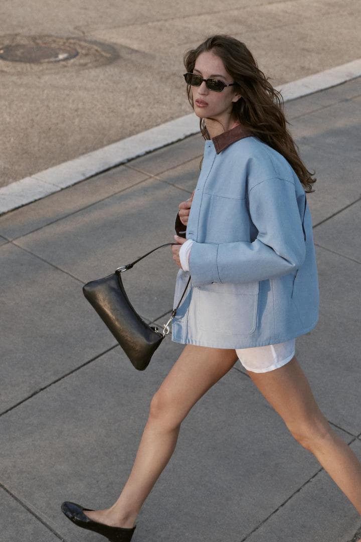 完売品 ザラ コントラストカラーパフジャケット 空色 XS - メルカリ