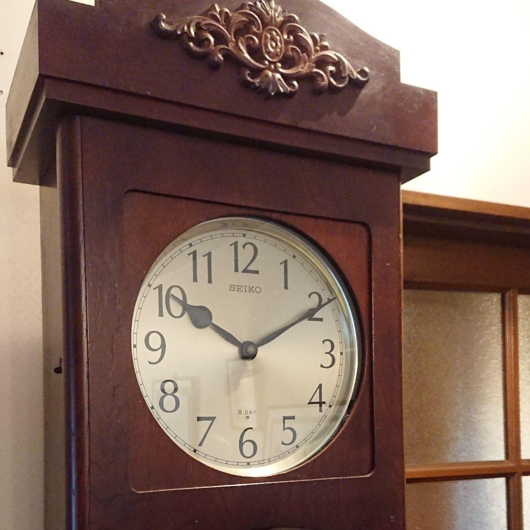 SEIKO 柱時計 SEIKOSHA 21 DAY 黒柱時計 SEIKOSHA 21 DAY 黒柱時計