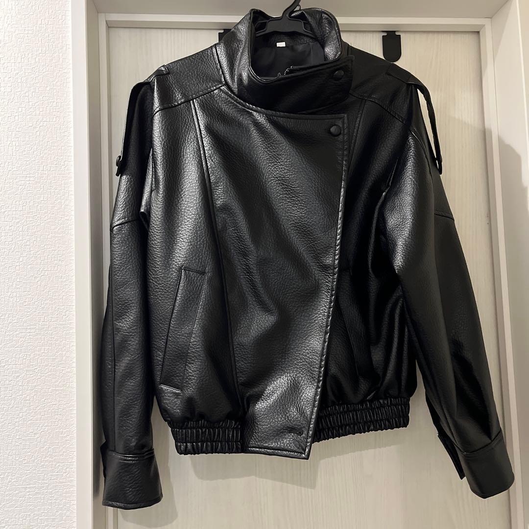 ZARA同型 フェイクレザージャケット - メルカリ
