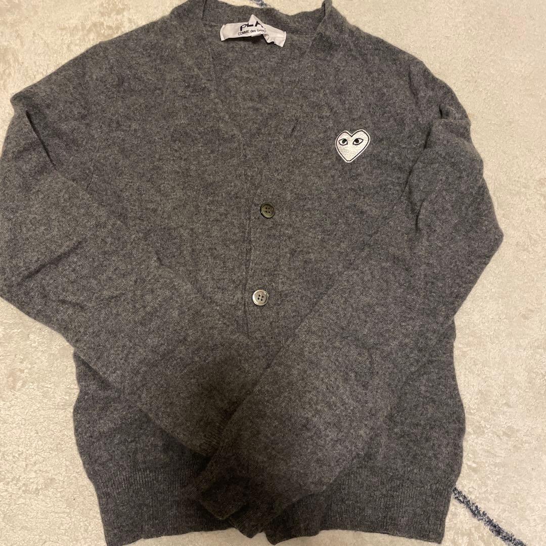 コムデギャルソン グレー カーディガン S COMME des GARCONS SHIRT コムデギャルソン シャツ ツイストニット
