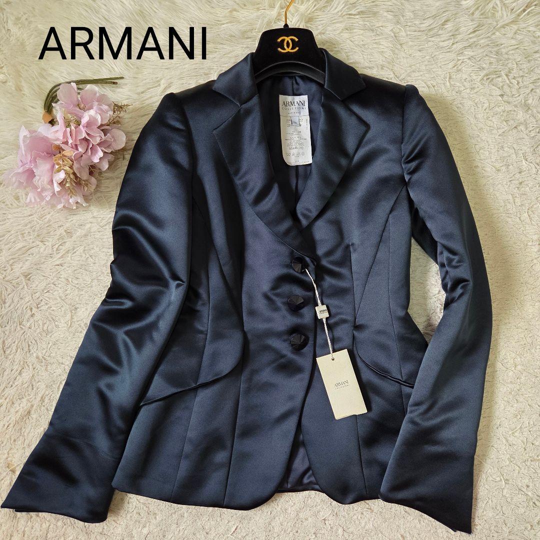 タグ付き未使用 アルマーニ テーラードジャケット ブルー コレツォーニ