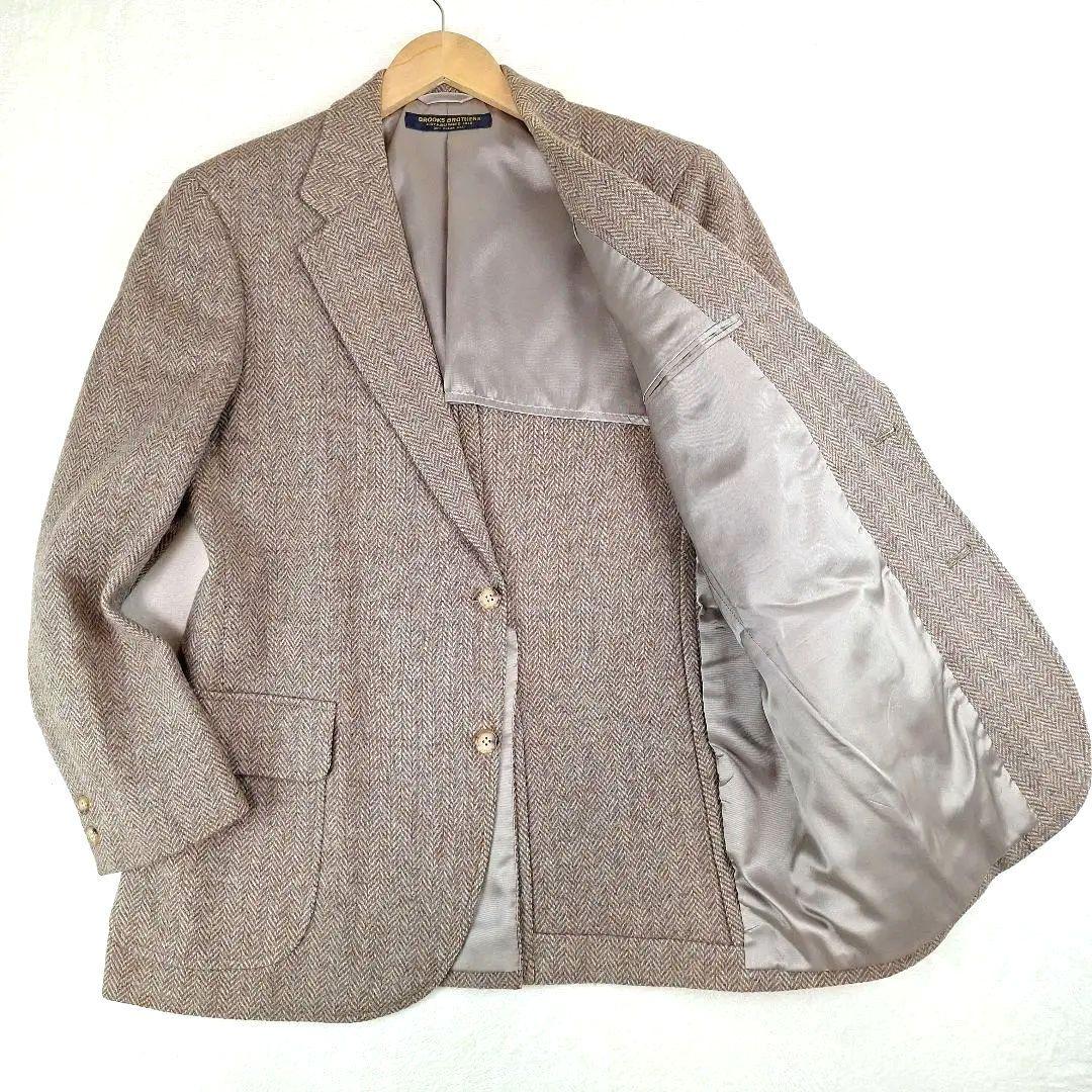 BROOKS BROTHERS　ツイードジャケット　ヘリンボーン　AB6　日本製 ウール ツイード ヘリンボーンストライプ 段返り3釦コンフォート