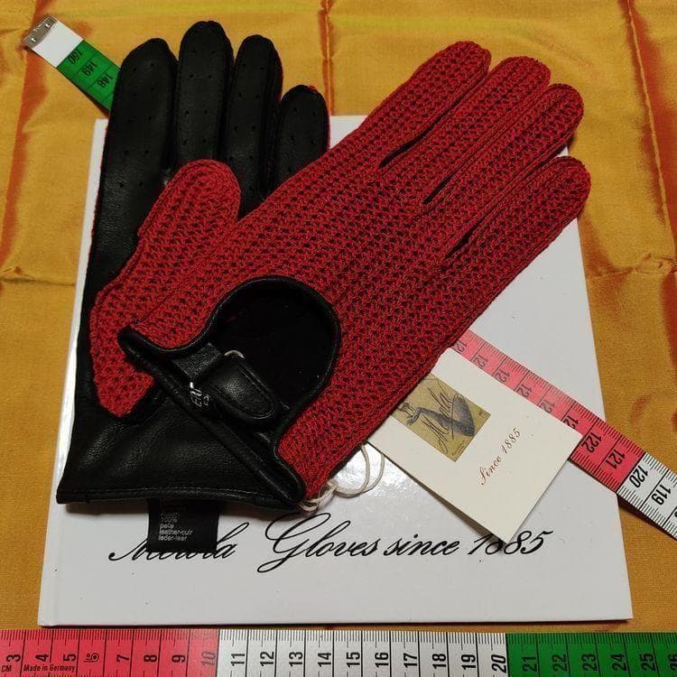 メローラ ディア黒メッシュ赤 ドライビンググローブ フェラーリ別注元