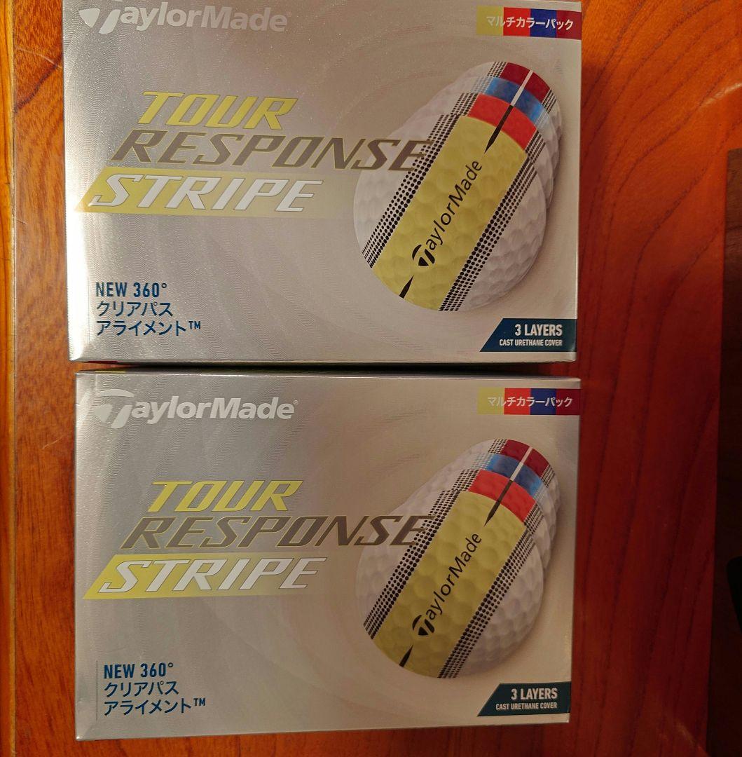 テーラーメイド ツアーレスポンスストライプ マルチカラー 2ダース ゴルフボール TaylorMade（テーラーメイド） ゴルフ New ツアーレスポンス
